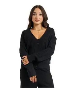 Компактный кардиган с V-образным вырезом. Silvian Heach, черный