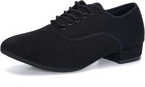 Танцевальные туфли VEACAM для мужчин, латинские, с закрытым носком, для бальных танцев, кроссовки для практики джаза, каблук 3 см, Suede Sole