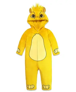 Комбинезон с застежкой-молнией Disney Simba для мальчиков, новорожденных Lion King, желтый