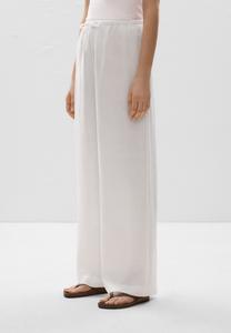 Брюки OYSHO LINEN STRAIGHT-LEG, White