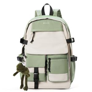 ALPINE PRO Тканевый рюкзак для ноутбука обычный унисекс разноцветный, White Green Upgraded[with Viral Frog Pendant]