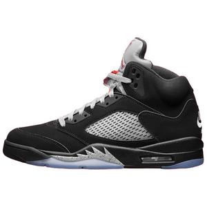Кроссовки Air Jordan 5 Vintage Basketball Shoes Men High-top Black, черный