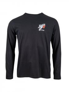 Roberto Geissini Футболка с длинными рукавами Indigo Star Crew, черная
