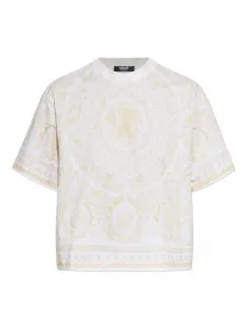 Футболка с принтом Barocco Versace, белый