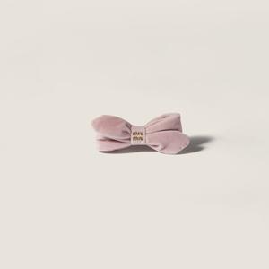 Велюровая заколка для волос MIU MIU, розовый