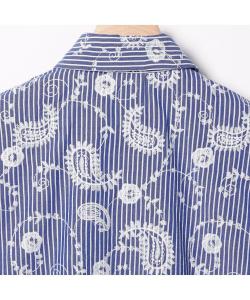 Блузка с вышитым узором пейсли в полоску