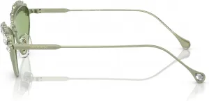 Женские солнцезащитные очки Swarovski SK7009 овальной формы, Matte Green/Dark Green