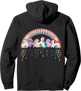 Американская толстовка My Little Pony + Logo Retro 02 белого цвета с капюшоном