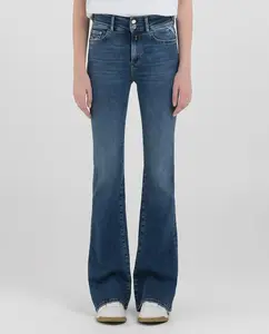 Женские расклешенные джинсы с карманами Replay, синий