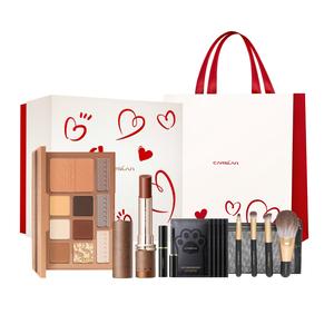 Набор для макияжа Maillard Style Box матовый контуринг помада+тени для век+тушь для ресниц+кисть *4+салфетки *5 Carslan