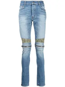 Джинсы скинни с нашивками AMIRI, синий