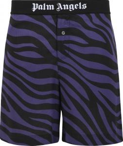 Шорты Palm Angels Zebra Print Easy Shorts 'Purple/White', фиолетовый