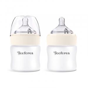Бутылочки для кормления 2 шт. по 90 мл Yooforea Anti-Colic, кремовый