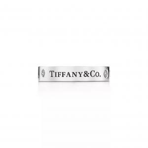 Кольцо Tiffany & Co Band, платина/бриллианты