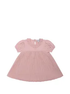 Платье с оборками и логотипом Emporio Armani Kids, розовый