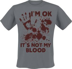 Футболка Funshirt I'm OK It's Not My Blood, угольный