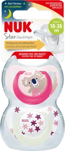 Соска Star Day  Ночной силикон розовый/белый размер 3 18-36 мес 2 шт. NUK