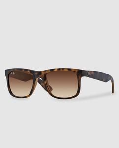 Квадратные солнцезащитные очки Justin в Гаване Ray-Ban, коричневый