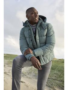 Рубашка с высоким воротом темно-серого цвета в крапинку Bruno Banani