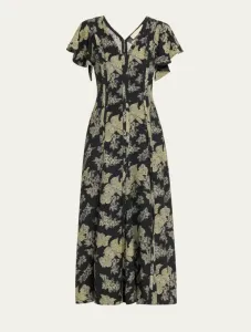 Платье миди Ulla Johnson Evette с цветочным принтом и швами Размер 0, мультиколор