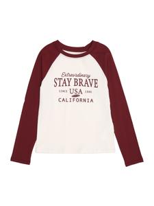 ABOUT YOU Лонгслив 'Gina' в темно-красном, Off White