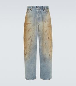 Потертые джинсы с широкими штанинами Acne Studios, Mid Blue