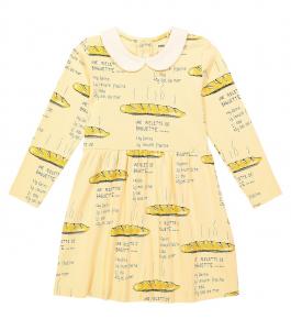 Платье из хлопкового джерси с принтом Mini Rodini, мультиколор