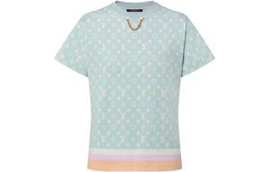 Футболка женская Louis Vuitton с принтом, бирюзовый