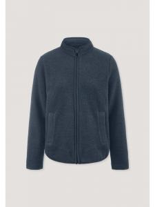 Куртка из шерстяного флиса темно-петрового цвета Hessnatur