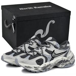 Nike Женские серые повседневные туфли AL8 с устойчивостью к истиранию без шнуровки в подарочной упаковке, цвет Gray-Gift Box 3