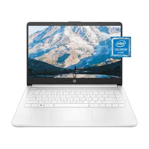 Ноутбук HP 14-dq0040nr, 14" HD, 4ГБ/64ГБ, Celeron N4020, белый, английская клавиатура