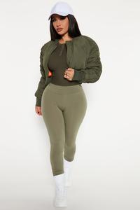 Леггинсы Fashion Nova 72579XL, оливковый