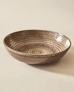 Тарелка Zara Home With Raised Design, коричневый