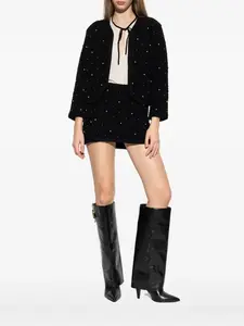 Кардиган с украшением из жемчуга Frame, черный