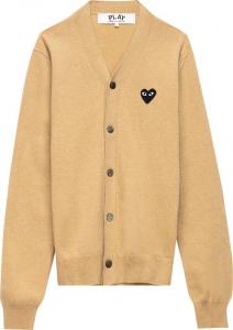 Кардиган Comme des Garçons PLAY V-Neck Cardigan 'Beige', загар