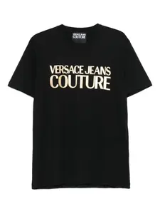Футболка с принтом логотипа Versace Jeans Couture, черный