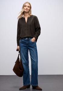 Блуза Street One UNIFARBE, Braun/Dark Brown