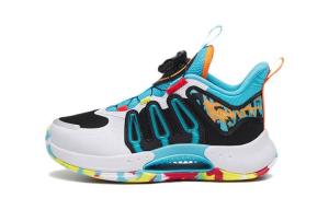 Детские баскетбольные кроссовки Qing Kuang PS Mid-top, черные/белые/синие Anta Kids