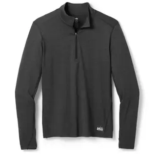 Мужская половинная молния среднего веса REI Co-op, Black Heather