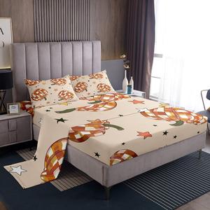 Erosebridal Комплект постельного белья Groovy Pumpkin King в стиле ретро 70-х с разноцветными звездами, Multi 12