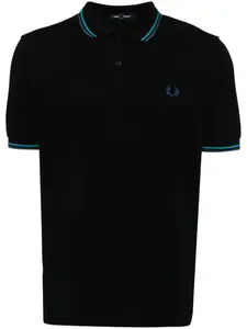 Рубашка поло с вышитым логотипом Fred Perry, черный