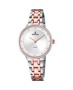 Женские часы F20626/1 Mademoiselle из двухцветной стали Festina, серебро