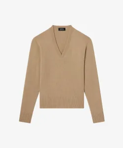 короткий свитер с V-образным вырезом