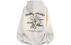 Толстовка Unisex Hooded Moderate Heavyweight ZIAREL, белый heather серый