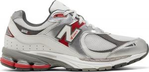 Кроссовки New Balance 2002R 'Silver Metallic Team Red', серебряный