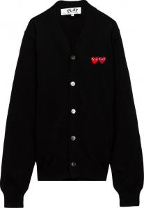 Кардиган Comme des Garçons PLAY Double Heart Cardigan 'Black', черный