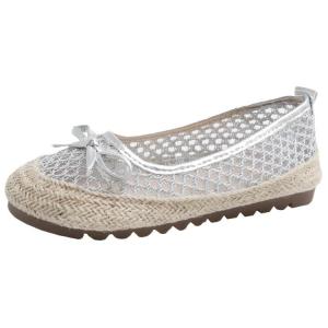 WUJI Женские эспадрильи бежево-серебристые, цвет Silver