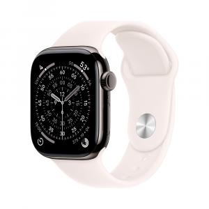 Умные часы Apple Watch Series 11 (GPS+Cellular), 42 мм, Slate Titanium Case/Light Blush Sport Band - M/L