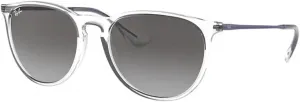 Солнцезащитные очки Ray-Ban RB4171 ERIKA круглой формы для женщин + комплект с аксессуарами, Transparent / Light Grey Gradient Dark Grey