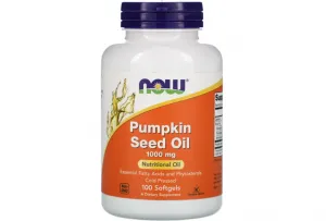 Масло семян тыквы NOW Foods 1000 мг, 100 мягких таблеток